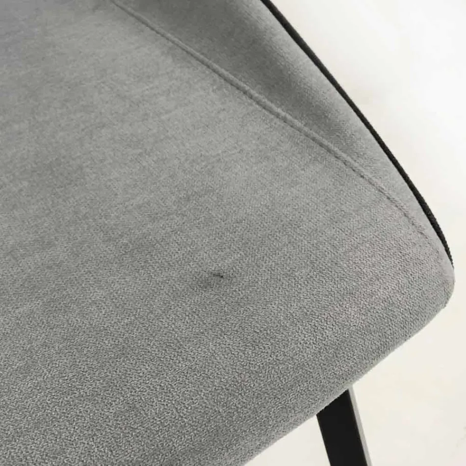 Designer Stuhl aus Stoff mit quadratischen Beinen made in Italy, 4 Stück - Oriella Viadurini