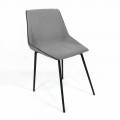 Designer Stuhl aus Stoff mit quadratischen Beinen made in Italy, 4 Stück - Oriella