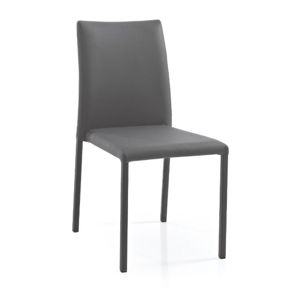 Eleganter moderner designstuhl aus farbigem kunstleder für das wohnzimmer - grenger
