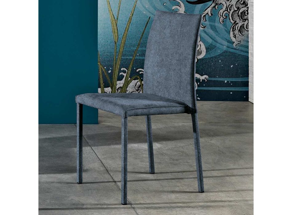 Design Stuhl für Esszimmer in Stoff made in Italy, Conny
