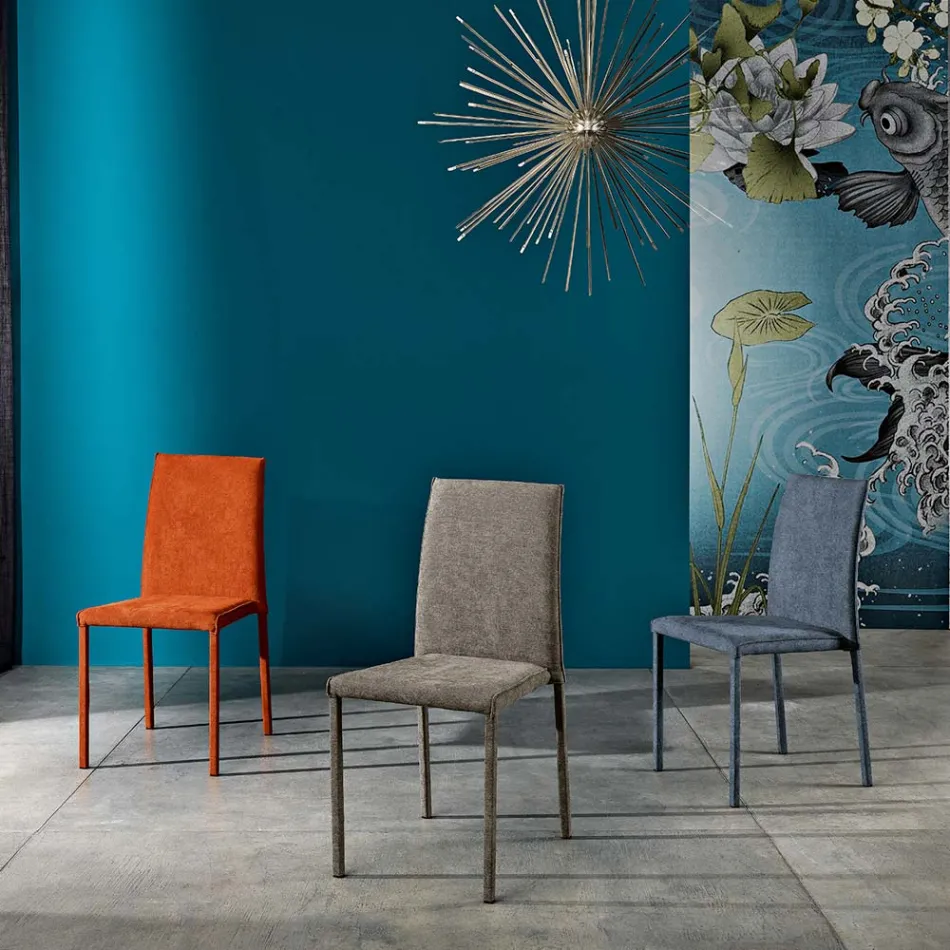 Designer-Esszimmerstuhl aus Stoff, hergestellt in Italien, Conny Viadurini