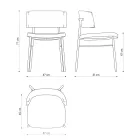 Luxuriöser Stoffstuhl mit Metallgestell, hergestellt in Italien, 2 Stück – Alaska Viadurini