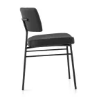 Luxuriöser Stoffstuhl mit Metallgestell, hergestellt in Italien, 2 Stück – Alaska Viadurini