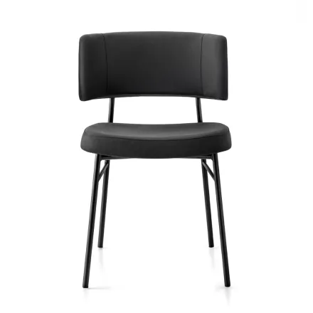 Luxuriöser Stoffstuhl mit Metallgestell, hergestellt in Italien, 2 Stück – Alaska Viadurini