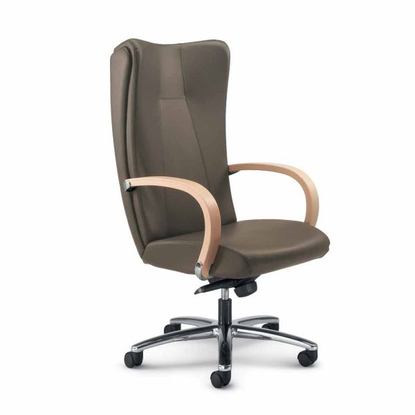 Chefsessel bürostuhl aus echtem leder in modernem design