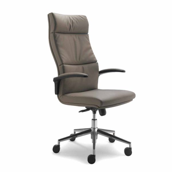 Bürosessel aus kunstleder in modernem design made in italy edda