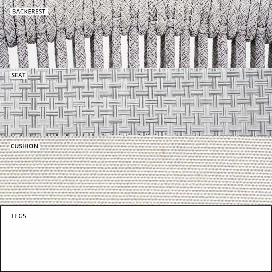 Gartenstuhl mit Armlehnen Stapelbar gepolstert H 78cm - Smart von Varaschin Viadurini