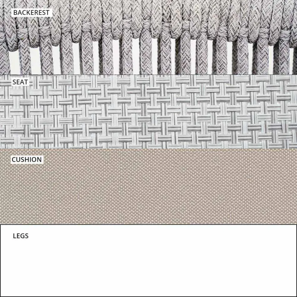 Gartenstuhl mit Armlehnen Stapelbar gepolstert H 78cm - Smart von Varaschin Viadurini