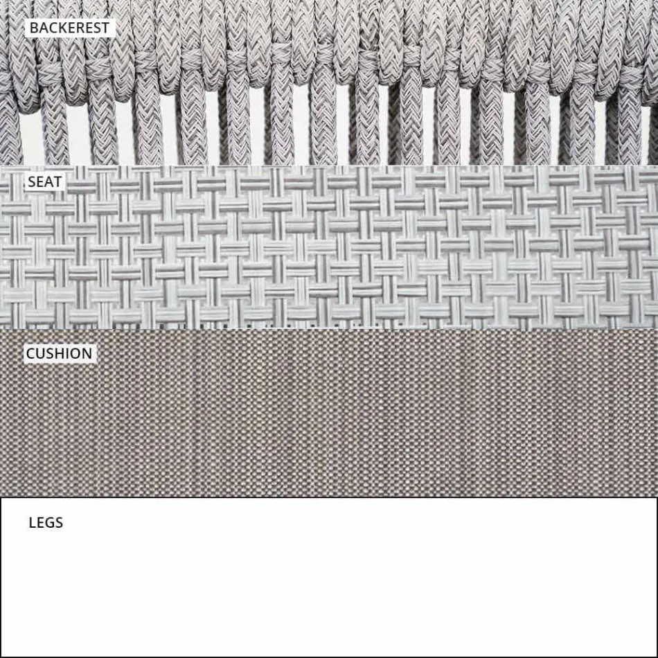 Gartenstuhl mit Armlehnen Stapelbar gepolstert H 78cm - Smart von Varaschin Viadurini