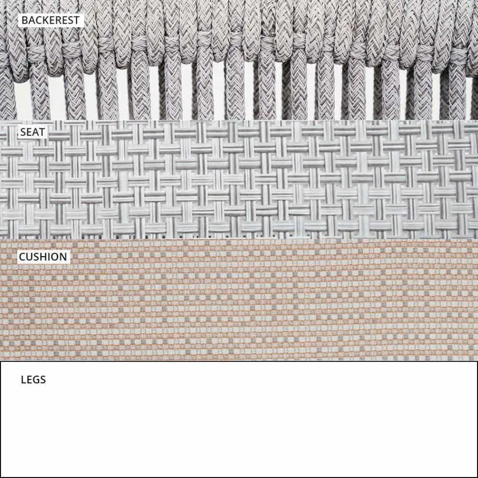 Gartenstuhl mit Armlehnen Stapelbar gepolstert H 78cm - Smart von Varaschin Viadurini