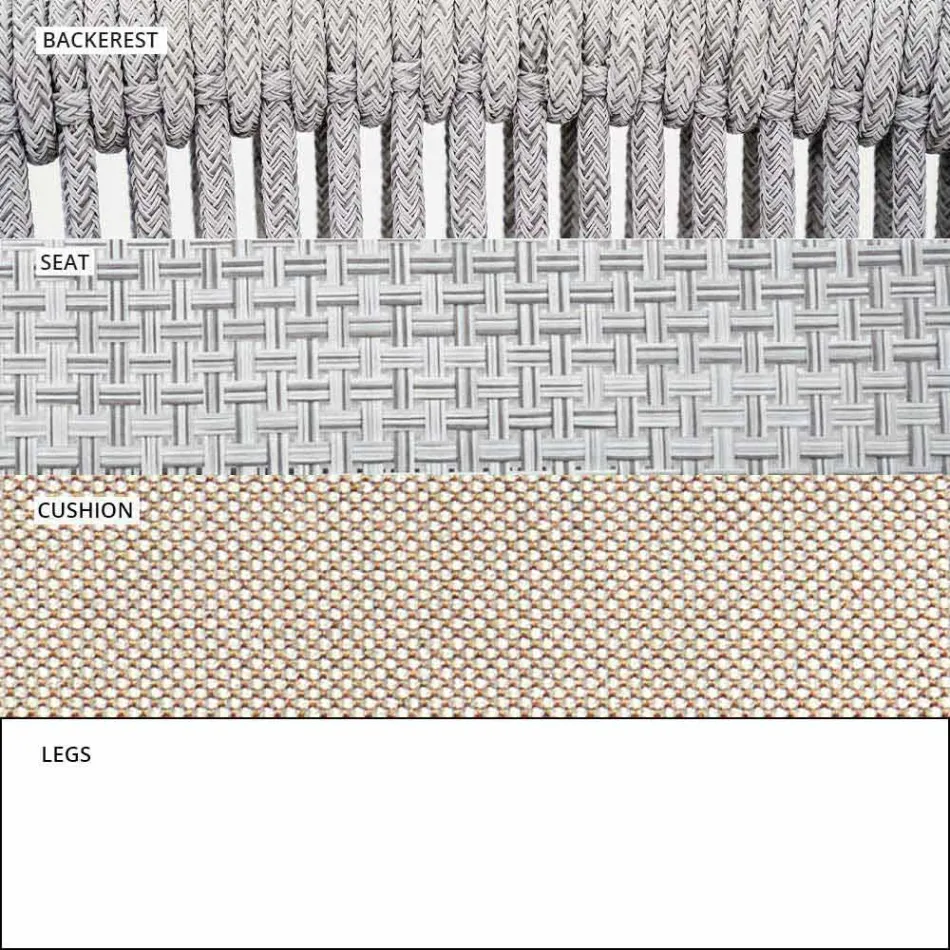 Stapelbarer Gartenstuhl mit gepolsterten Armlehnen H 73cm - Smart von Varaschin Viadurini