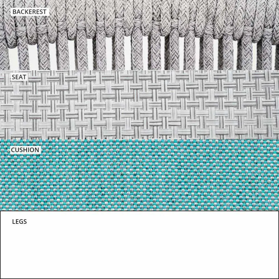 Stapelbarer Gartenstuhl mit gepolsterten Armlehnen H 73cm - Smart von Varaschin Viadurini