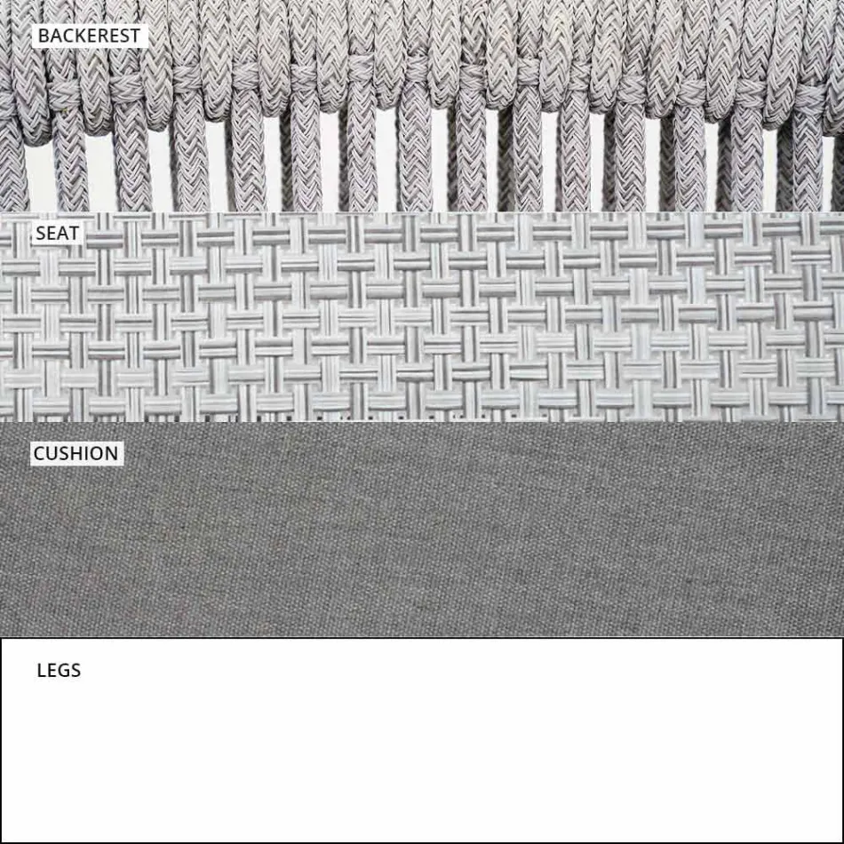 Stapelbarer Gartenstuhl mit gepolsterten Armlehnen H 73cm - Smart von Varaschin Viadurini