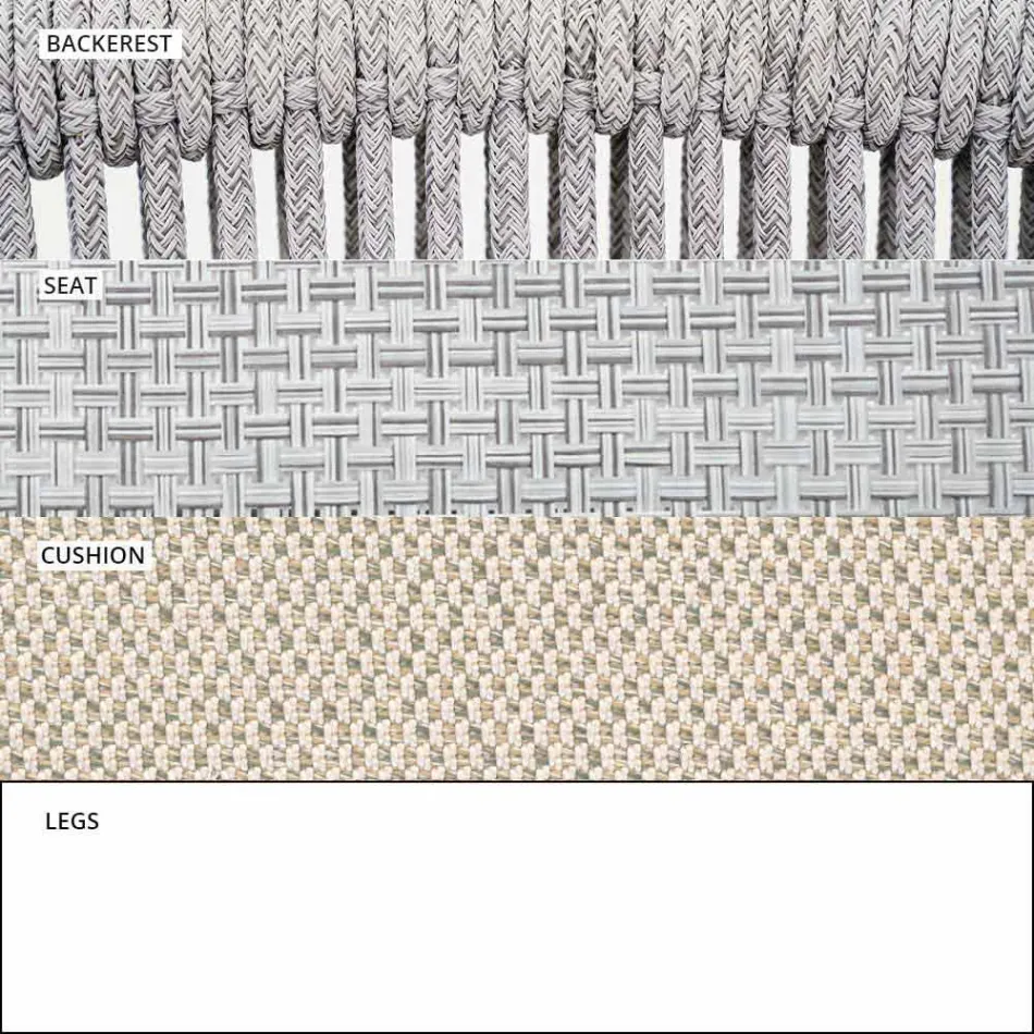 Stapelbarer Gartenstuhl mit gepolsterten Armlehnen H 73cm - Smart von Varaschin Viadurini