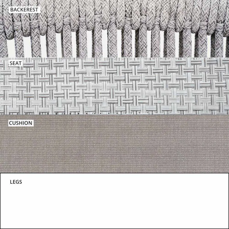 Stapelbarer Gartenstuhl mit gepolsterten Armlehnen H 73cm - Smart von Varaschin Viadurini