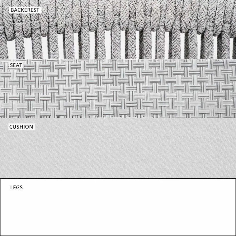 Stapelbarer Gartenstuhl mit gepolsterten Armlehnen H 73cm - Smart von Varaschin Viadurini