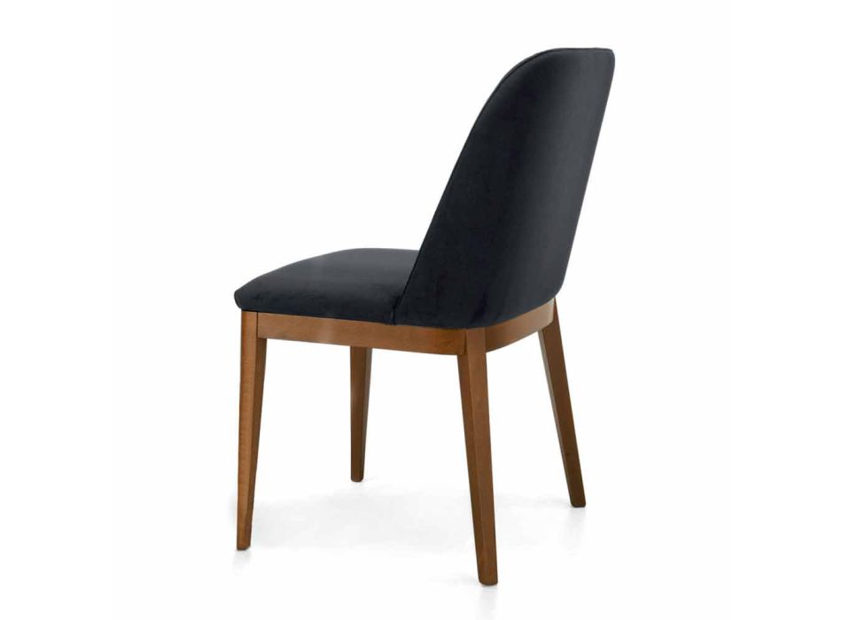Gepolsterter Stuhl mit Gestell aus Eichenholz, hergestellt in Italien – Sebastian Viadurini