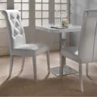 Gepolsterter Design-Stuhl, mit Capitonnè-Verarbeitung - Diana Viadurini