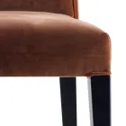 Polsterstuhl living aus Massivholz Grilli Zarafa in Italien hergestellt, 2 Stücke  Viadurini