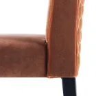 Polsterstuhl living aus Massivholz Grilli Zarafa in Italien hergestellt, 2 Stücke  Viadurini