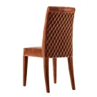 Polsterstuhl living aus Massivholz Grilli Zarafa in Italien hergestellt, 2 Stücke  Viadurini