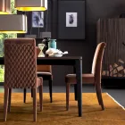 Polsterstuhl living aus Massivholz Grilli Zarafa in Italien hergestellt, 2 Stücke  Viadurini