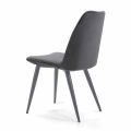Gepolsterter Stuhl für Esszimmer mit lackiertem Stahlsockel - Körner