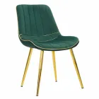 Gepolsterter Design Esszimmerstuhl aus Holz und Stoff, 2 Stück - Kolly Viadurini