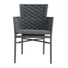 Stapelbarer Stuhl mit gepolsterten Seilarmlehnen und Rückenlehne - Gardenia Viadurini