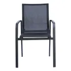 Stapelbarer Stuhl mit Aluminium und weißen oder grauen Textilene Armlehnen - Greenstyle Viadurini