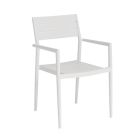 Stapelbarer Outdoor-Stuhl mit Aluminiumstruktur, 2 Stück - Ritchie Viadurini