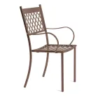 Stapelbarer Outdoor-Stuhl aus verzinktem Stahl Made in Italy 4 Stück - Celia Viadurini