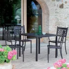 Stapelbarer Outdoor-Stuhl aus verzinktem Stahl Made in Italy 4 Stück - Celia Viadurini