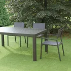 Stapelbarer Gartenstuhl aus Aluminium und Textilene - Ninfea Viadurini