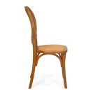 Stapelbarer Wohnzimmersessel aus Ailando-Holz und Wiener Stroh - Laguna Viadurini