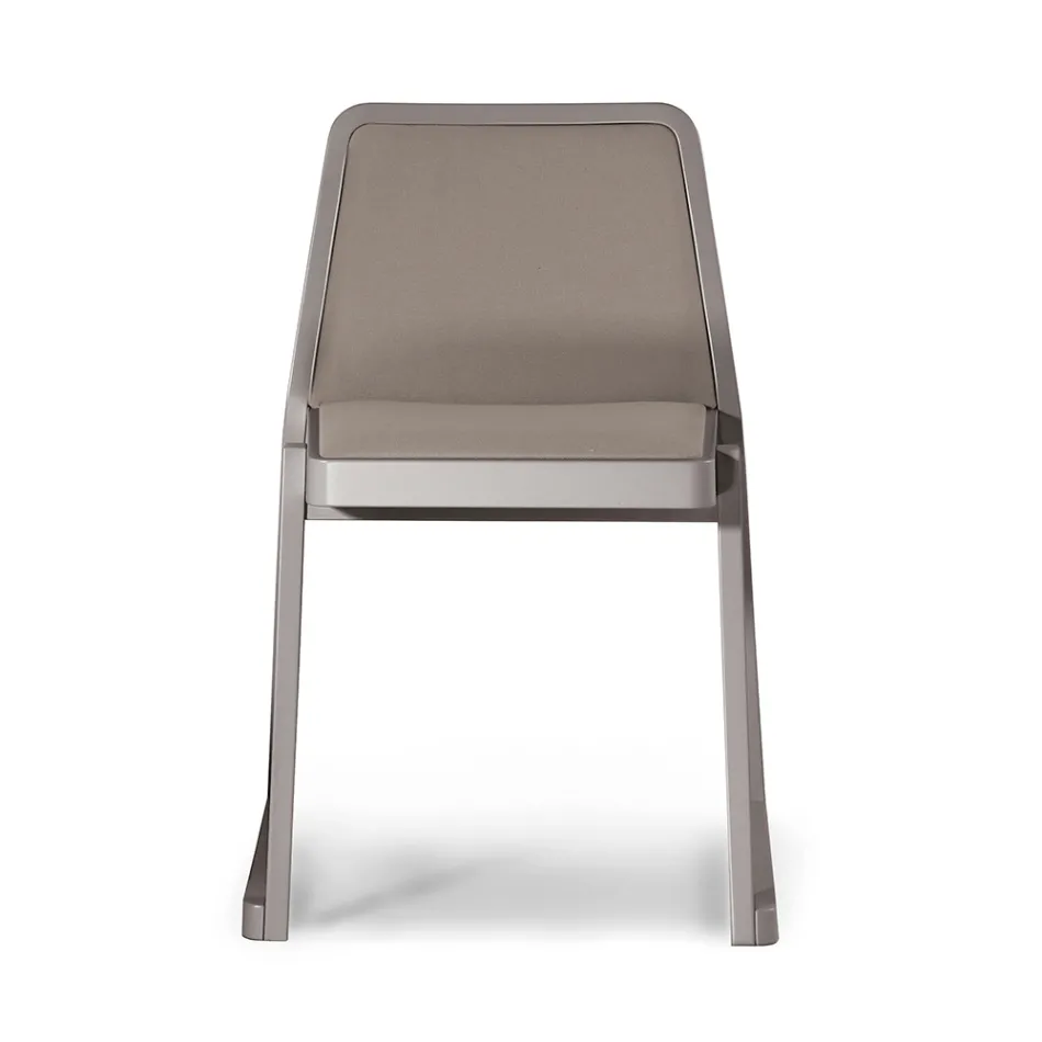 Stapelbarer Holzstuhl mit Samtsitz, hergestellt in Italien, 2 Stück – Leipzig Viadurini