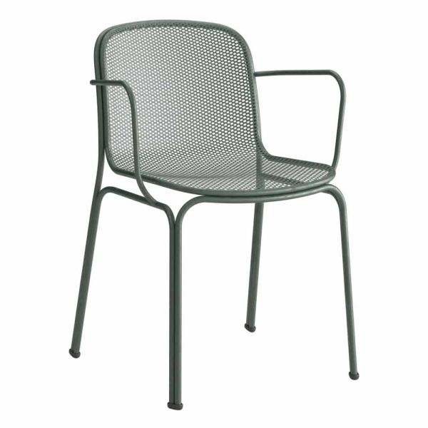 Outdoor metallstuhl stapelbarer made in italy, 4 stück - verna