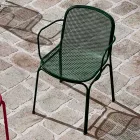 Stapelbarer Outdoor Metallstuhl Made in Italy, 4 Stück - Verna Viadurini