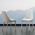 Stuhl aus Metall und Kunstleder Nepitella