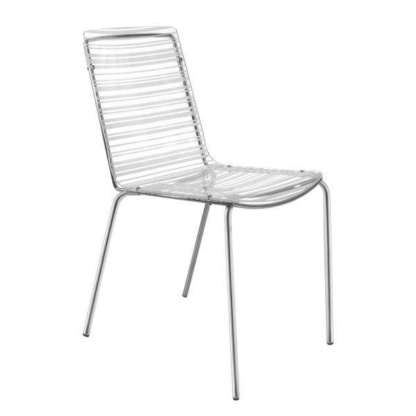 Stuhl aus transparentem plexiglas und eisen made in italy 2 stück - charlotte