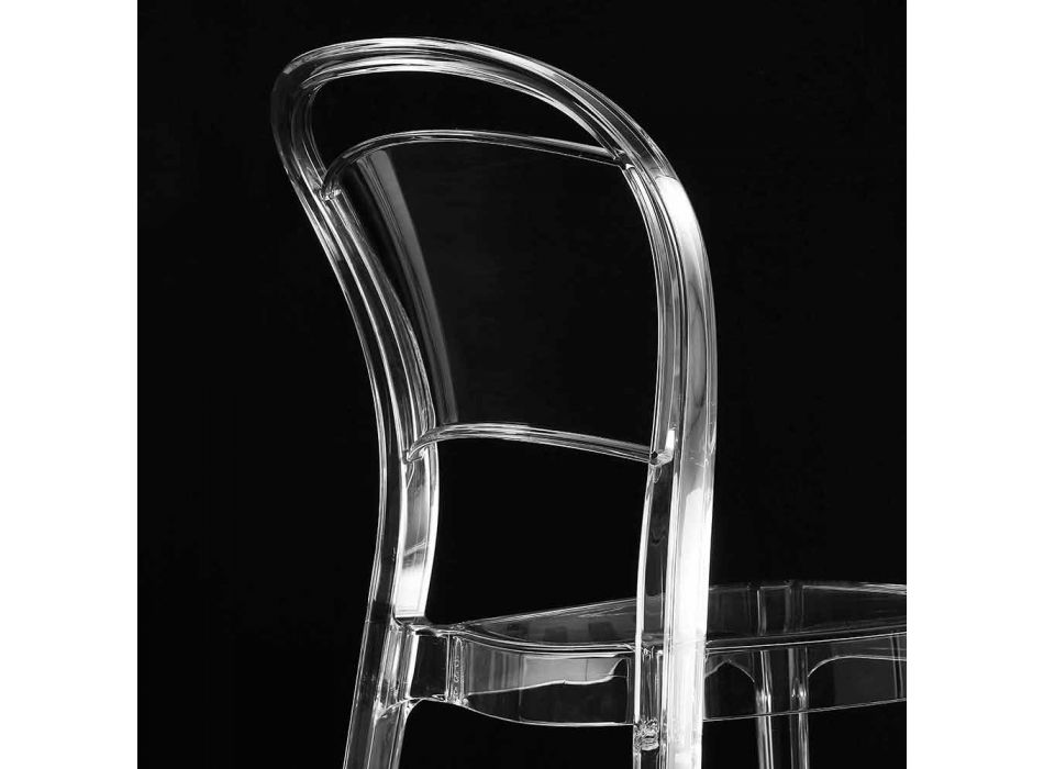 Stuhl aus transparentem Polycarbonat, modernes Design - Yanis Viadurini