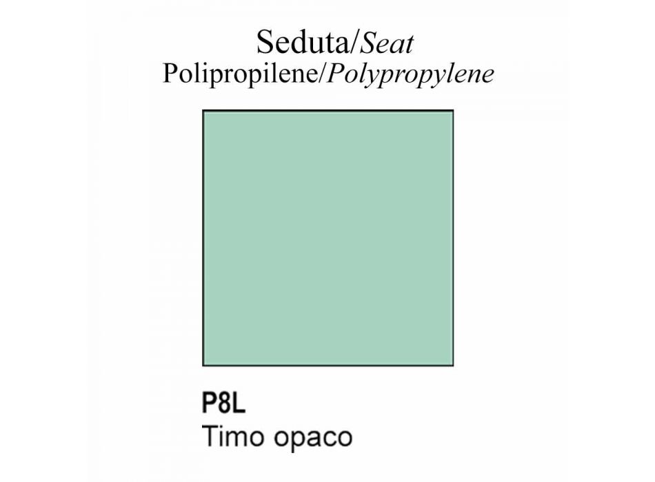 Made in Italy Stuhl aus recyceltem Polypropylen, 2 Stück - Connubia Academy Viadurini