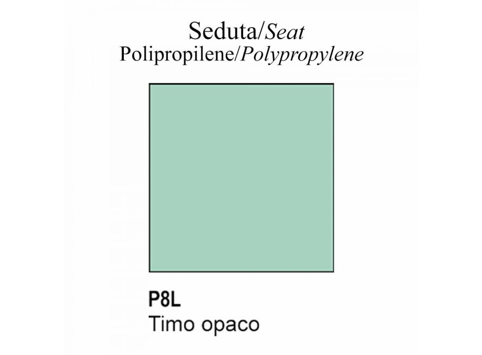 Stuhl aus recyceltem Polypropylen Made in Italy 2 Stück - Connubia Academy Viadurini