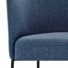 Stoffstuhl mit luxuriöser schwarzer Metallstruktur Made in Italy - Cocoa Viadurini