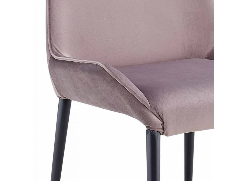 Design Living Chair aus Metall und Samt made in Italy, Zerba