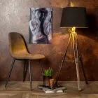 Wohnstuhl mit modernem Design aus Kunstleder, Elice 4 Stück Viadurini