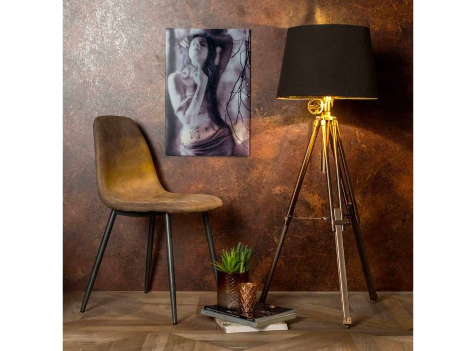 Wohnstuhl mit modernem Design aus Kunstleder, Elice 4 Stück Viadurini