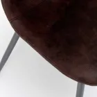 Wohnstuhl mit modernem Design aus Kunstleder, Elice 4 Stück Viadurini