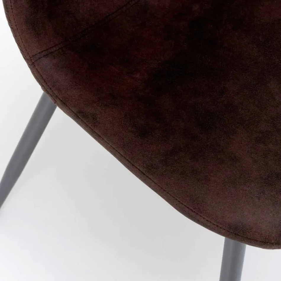 Wohnstuhl mit modernem Design aus Kunstleder, Elice 4 Stück Viadurini