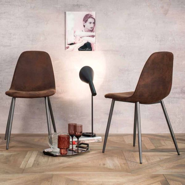 Moderner stuhl aus kunstleder elice für esszimmer oder küche 4 stück